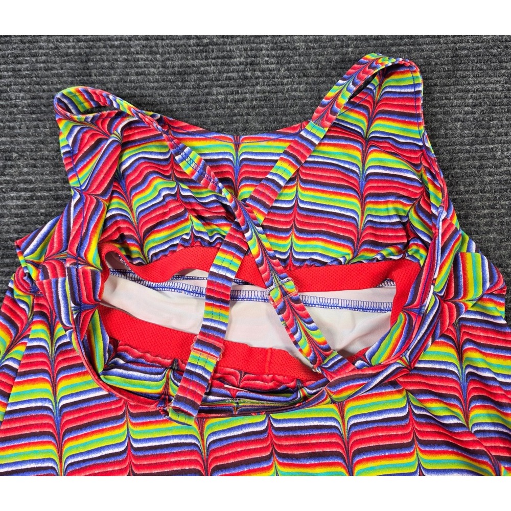 Columbia Omni‑Wick Adjustable Strap Dress Women M Multi Active Midi Built In Bra